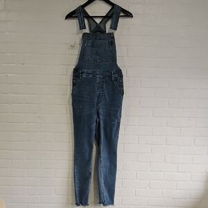 RVCA Distressed Blue Denim Women's Overalls